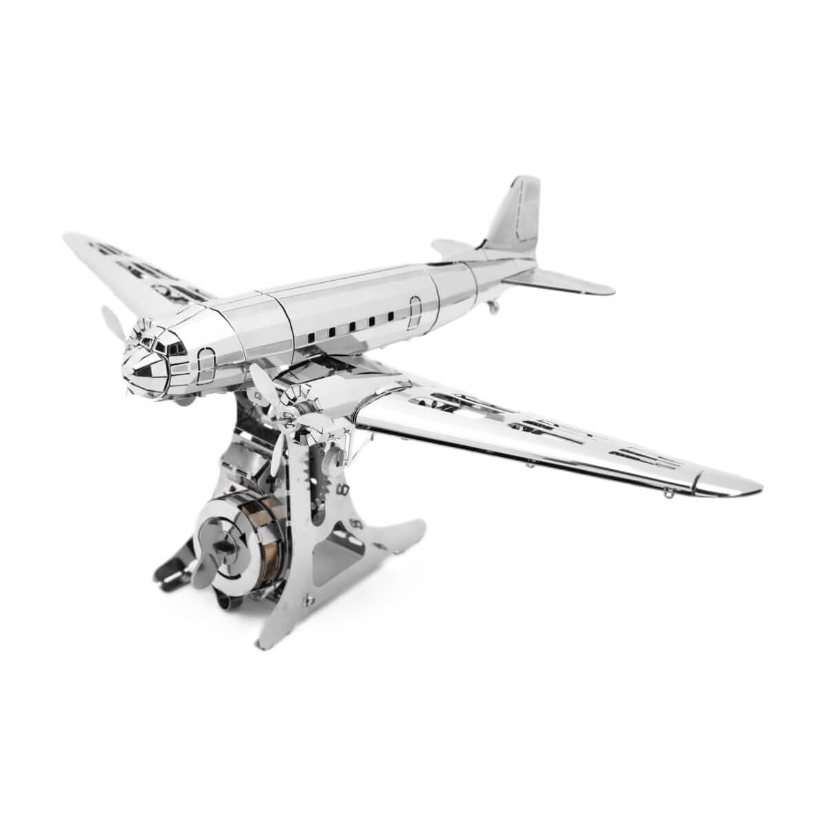 Minimalist Douglas Airplane Sculpture - Metal Construction Set