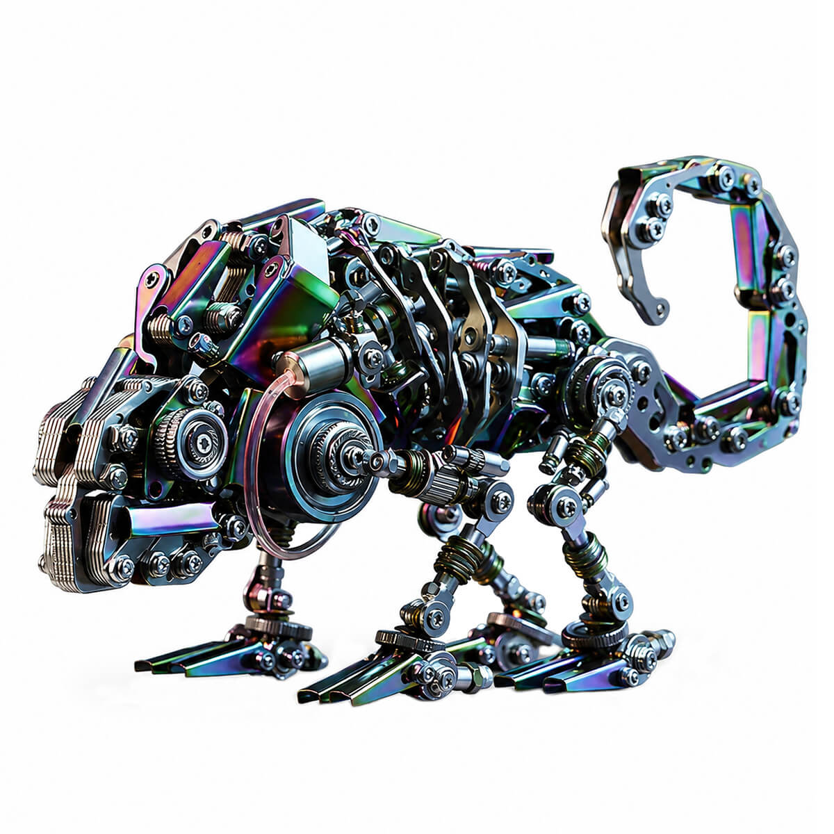 BEMOメタルコレクションZOJE No.1 ALEXANDER THIEMER Neon Steel Chameleon - Metal Construction Set