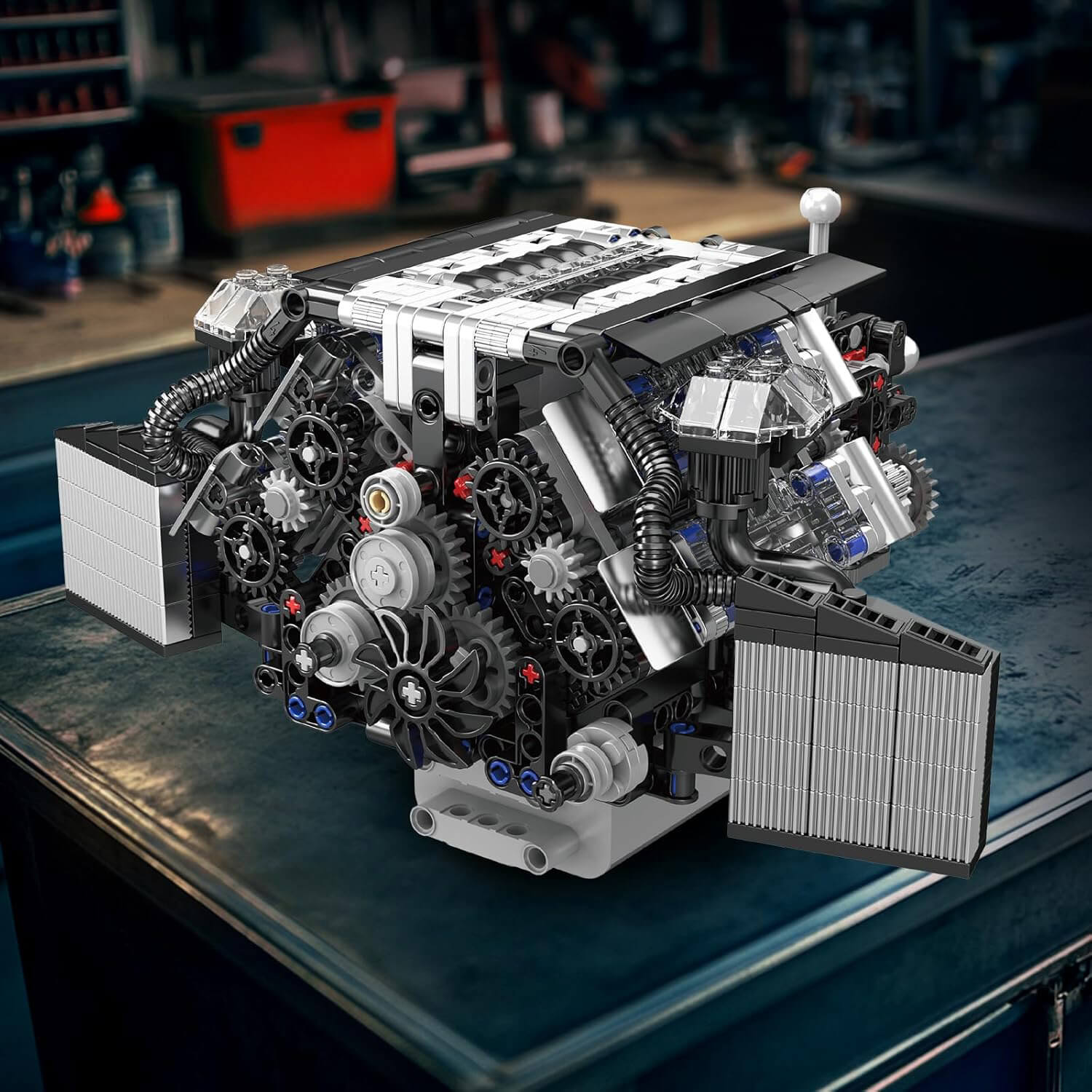 Twin Turbo W12 German Engine 870pcs