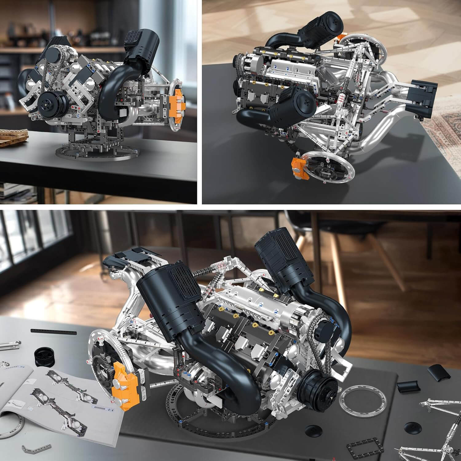 The Ultimate Scandinavian 5L V8 Engine & Gearbox 3191pcs
