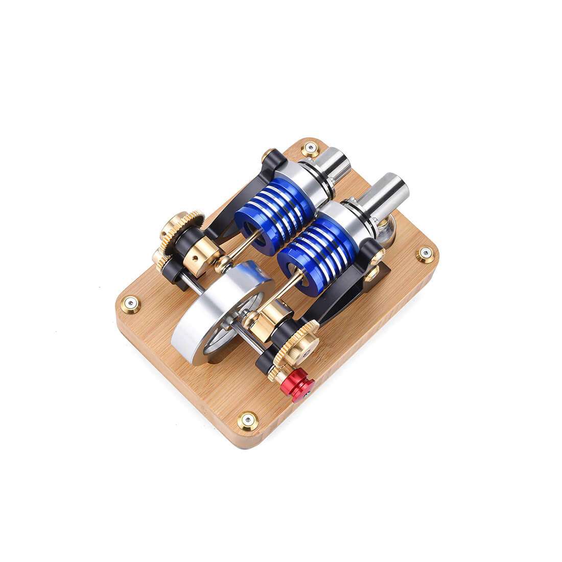 Horizontal Twin-Cylinder Stirling Engine - Metal Construction Set
