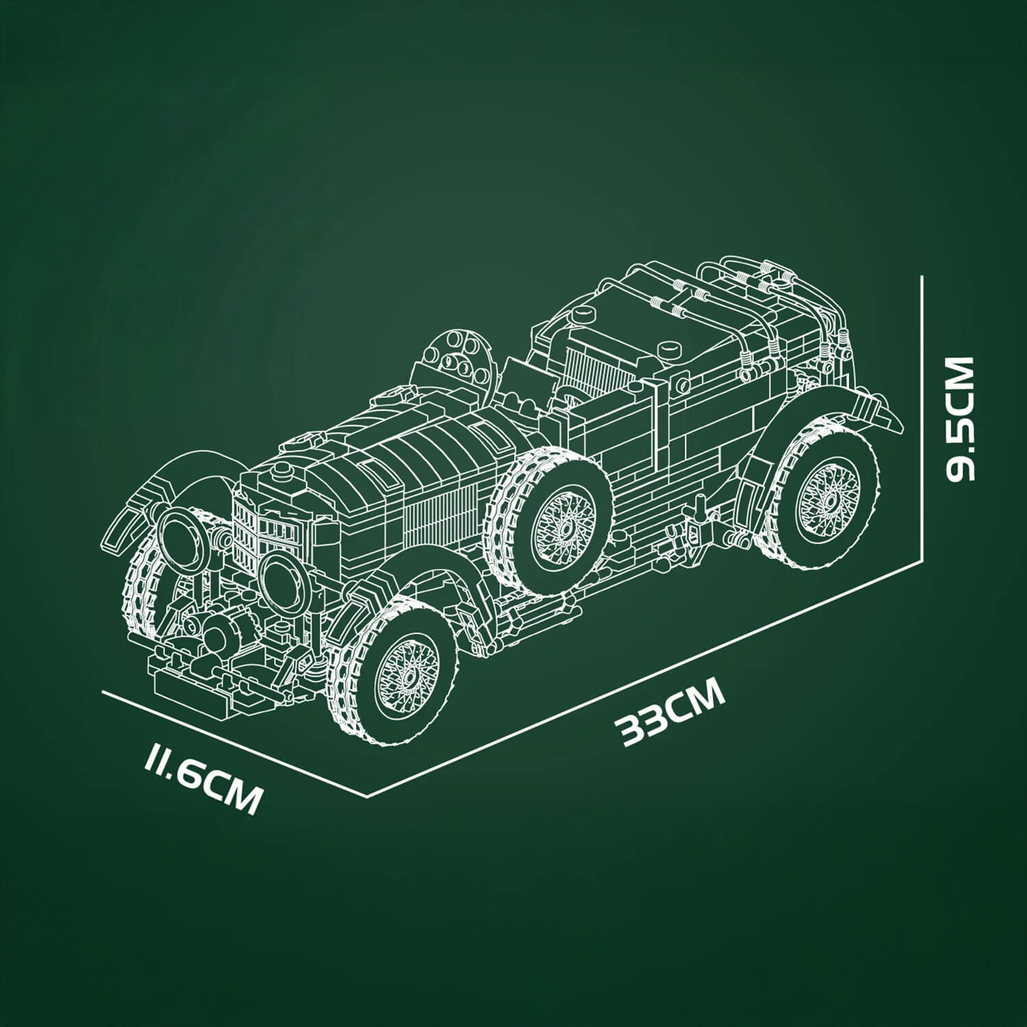 1929 British Racing Car 1146pcs