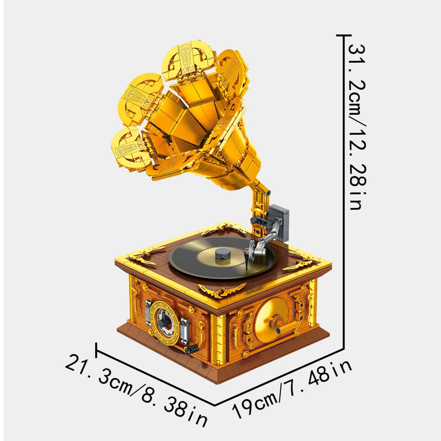 Vintage Golden Gramophone 1111pcs