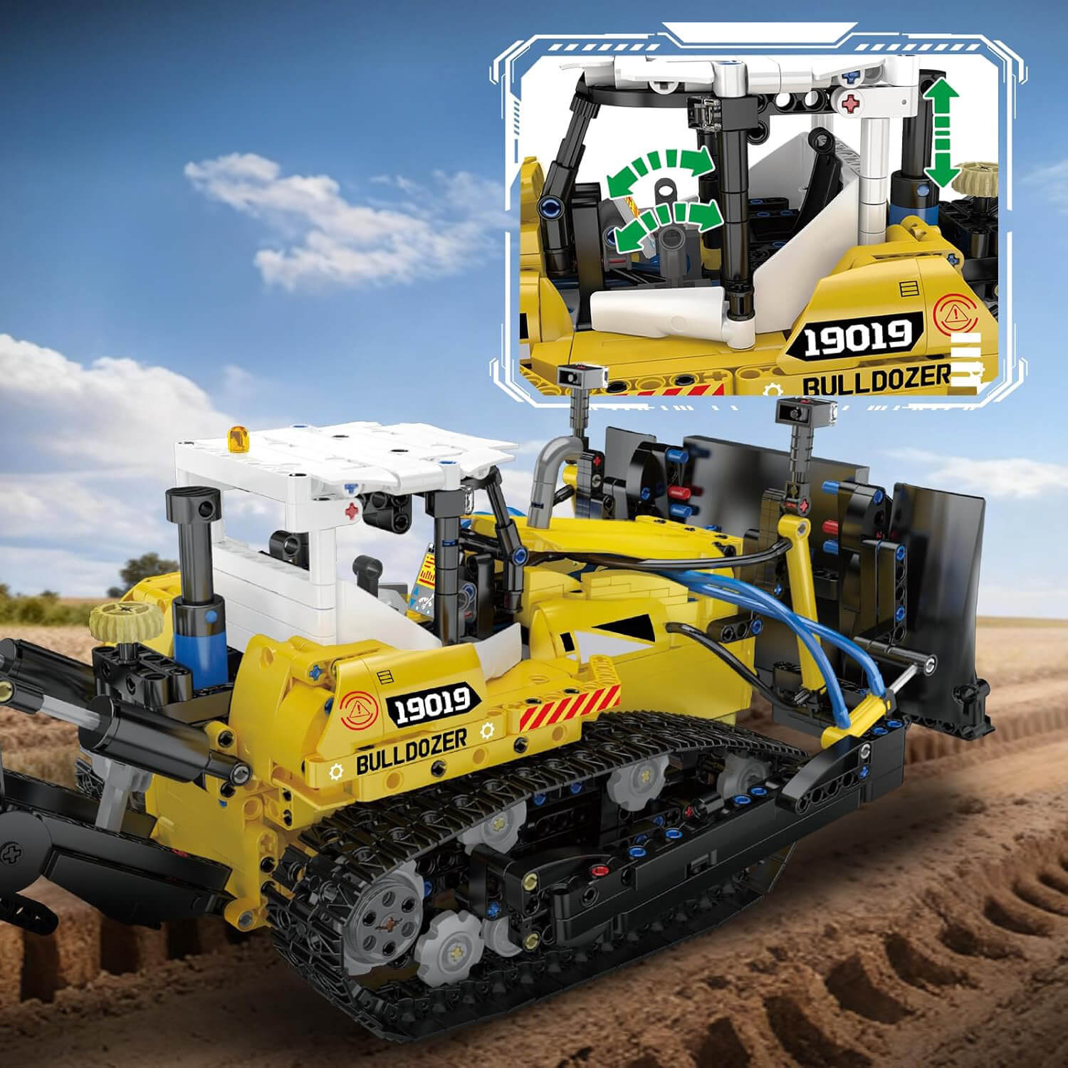 Pneumatic Bulldozer 1199pcs