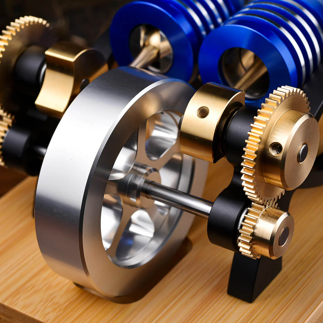 Horizontal Twin-Cylinder Stirling Engine - Metal Construction Set