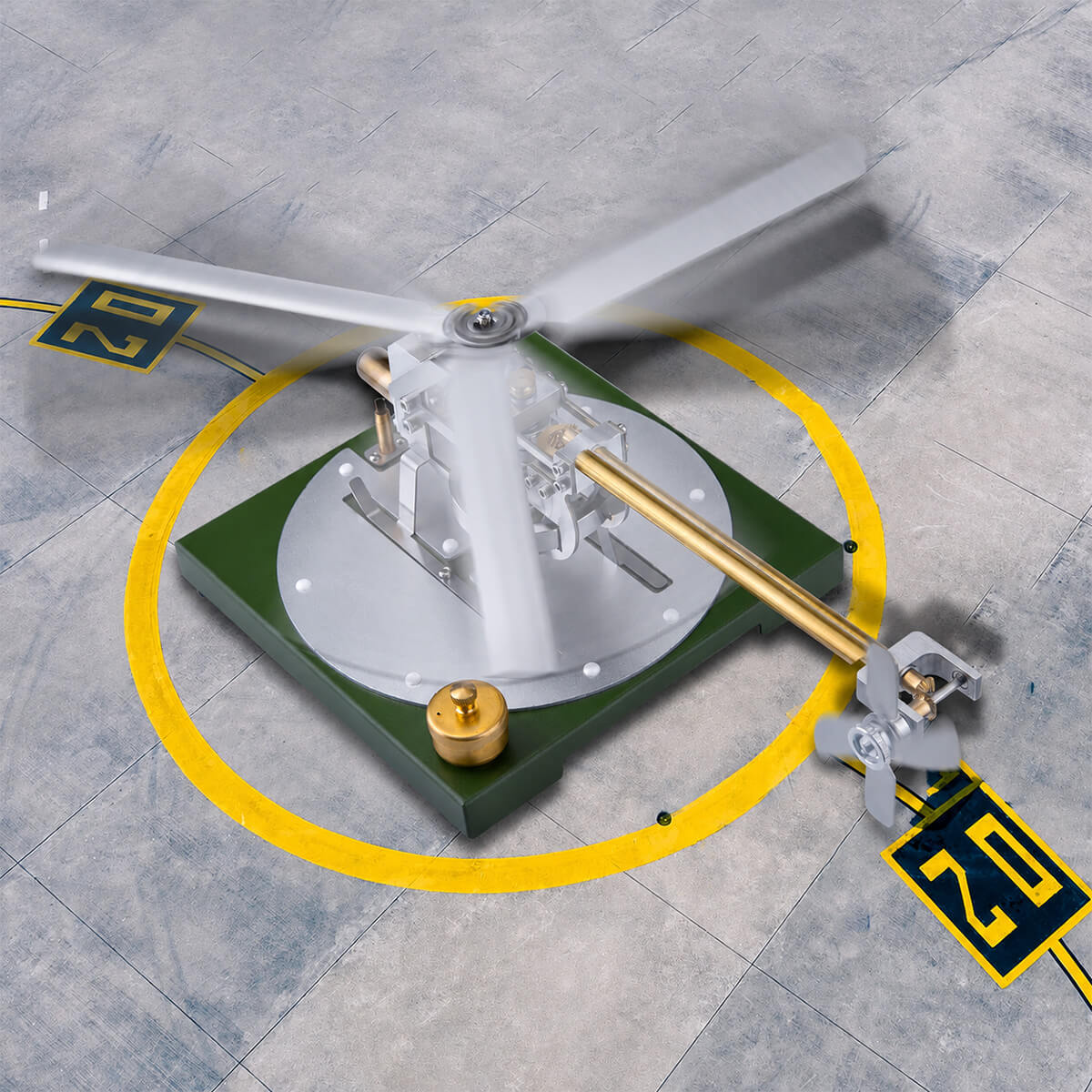 Mechanical Stirling Helicopter - Metal Construction Set