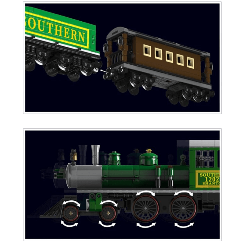 Remote Controlled Southern Steam Locomotive 1211pcs