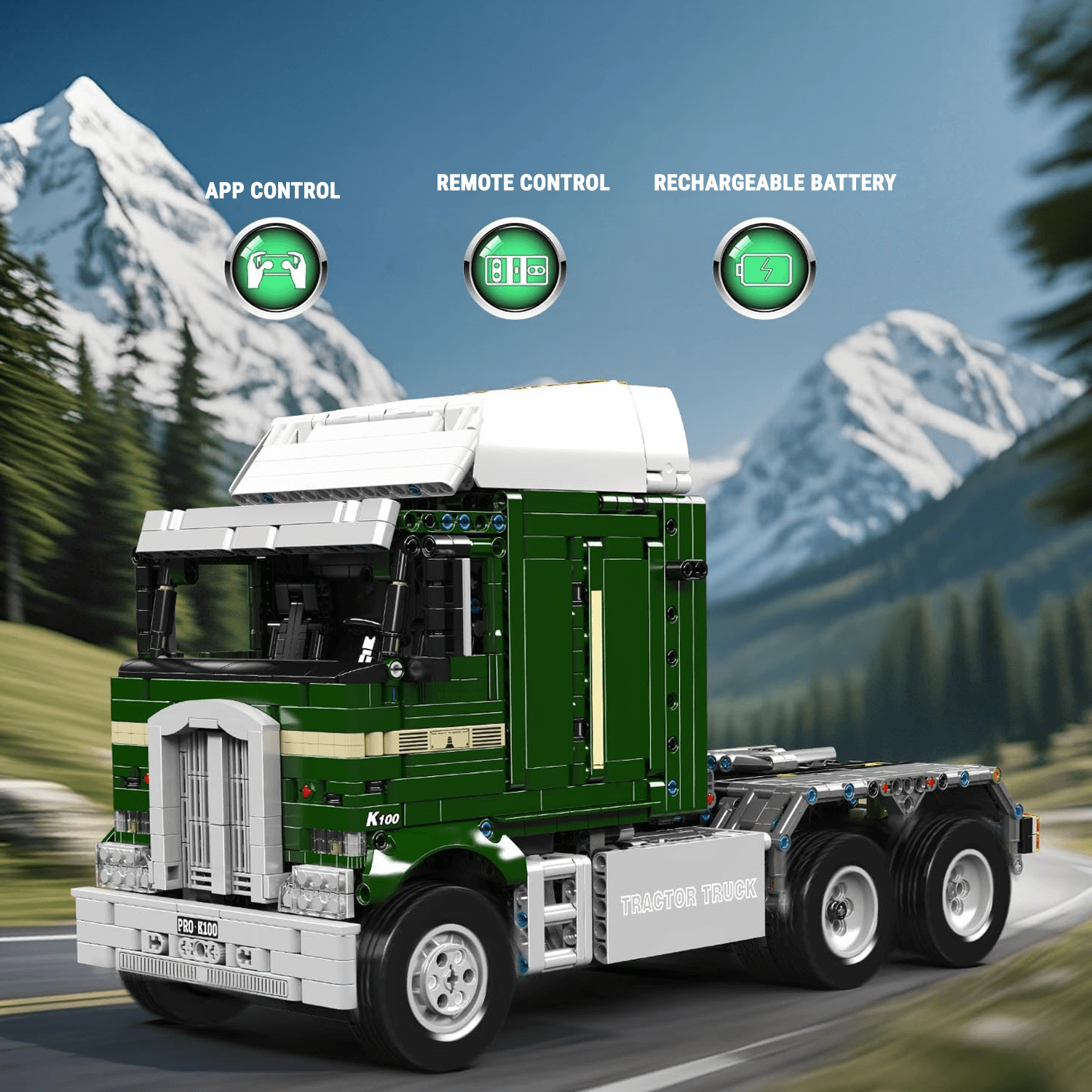 Remote Controlled 70s Cabover Truck 2180pcs