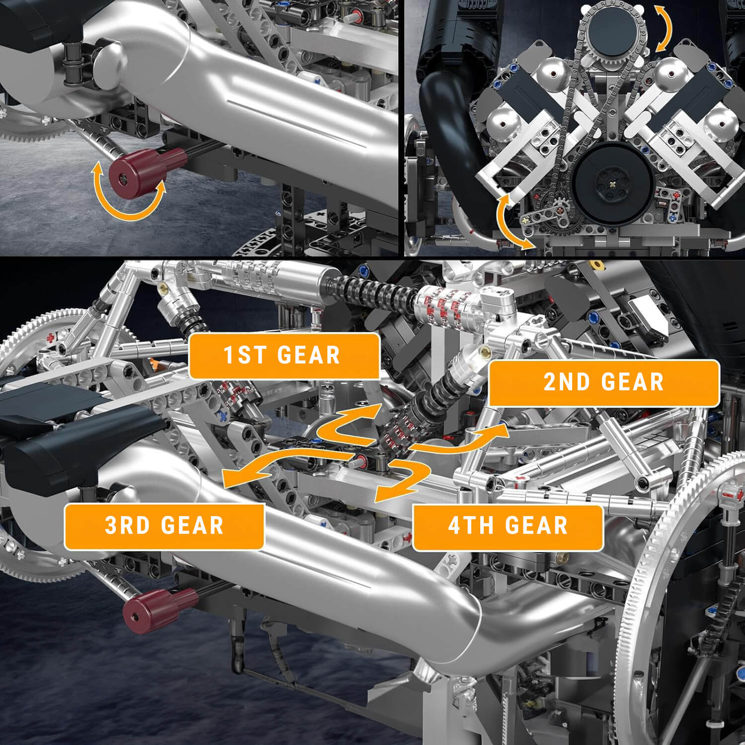 The Ultimate Scandinavian 5L V8 Engine & Gearbox 3191pcs