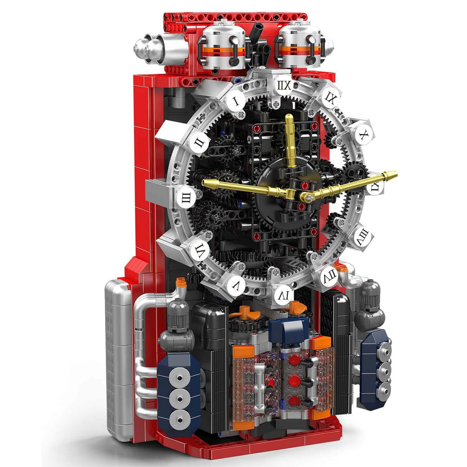 Motorised Cyberpunk Mechanical Clock 1600pcs