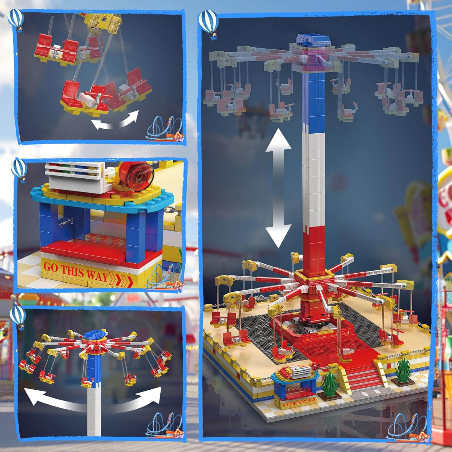 Motorised Swing Carousel 1580pcs