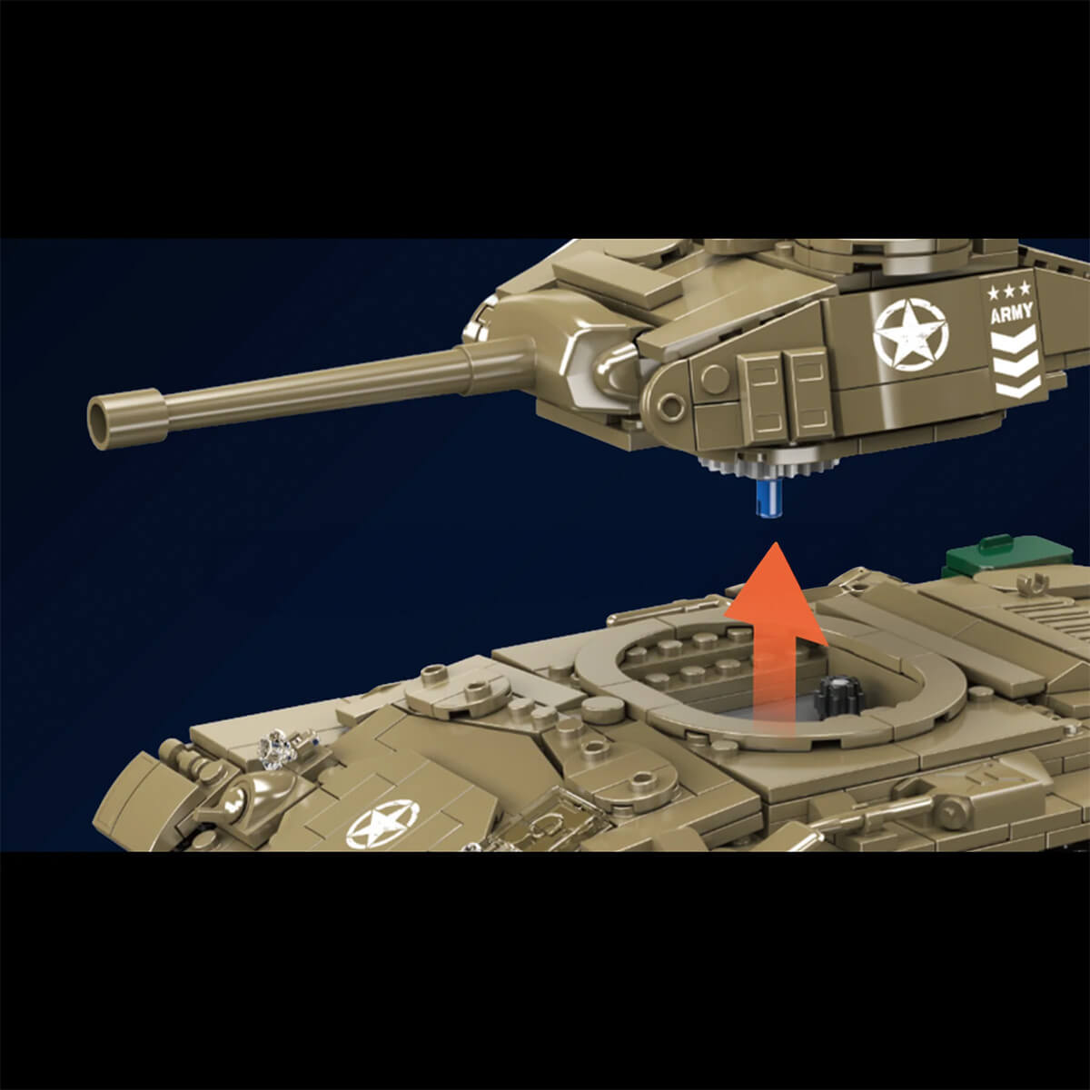 Remote Controlled M24 Chaffee Tank 931pcs