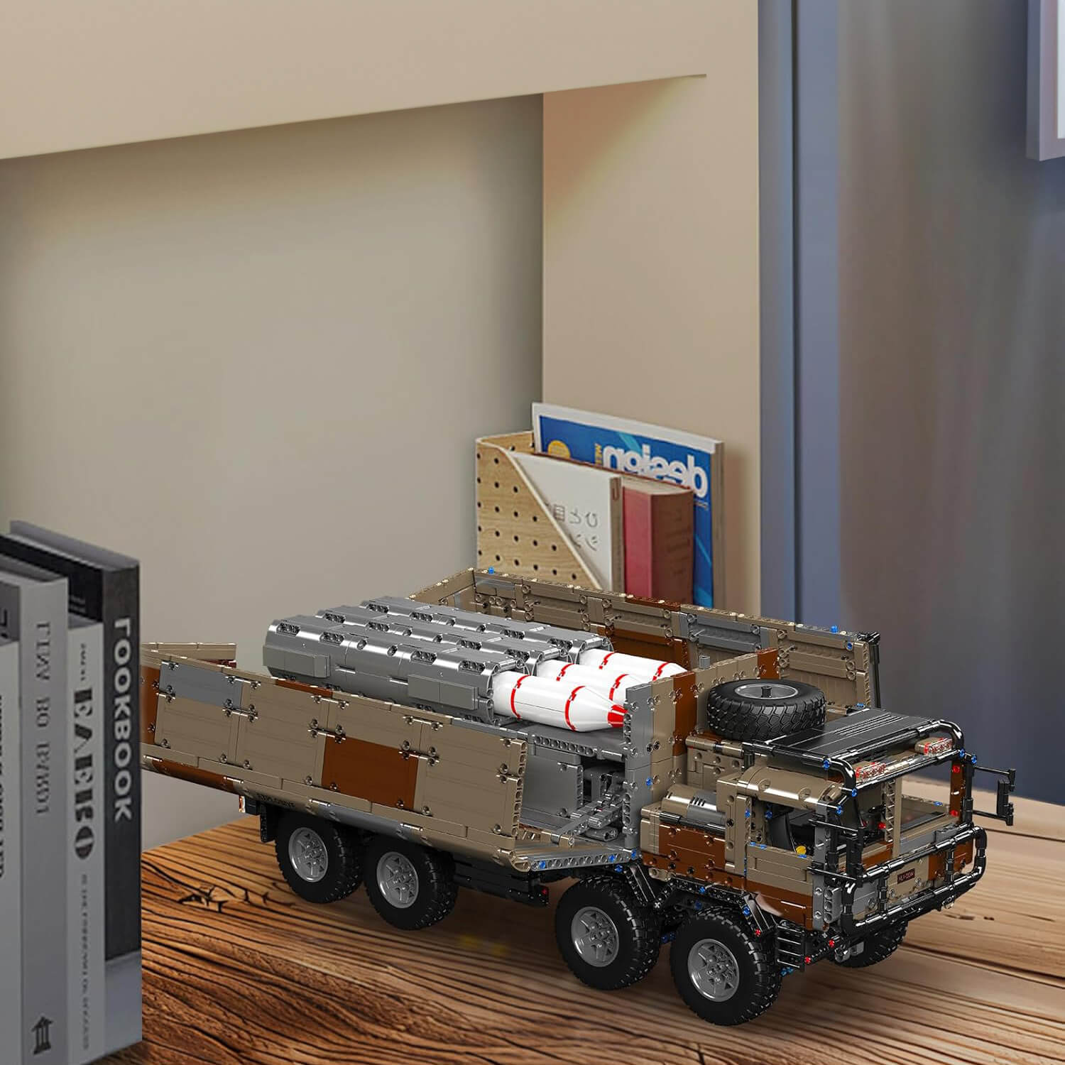 Desert Camo Missile Launcher Truck 3593pcs