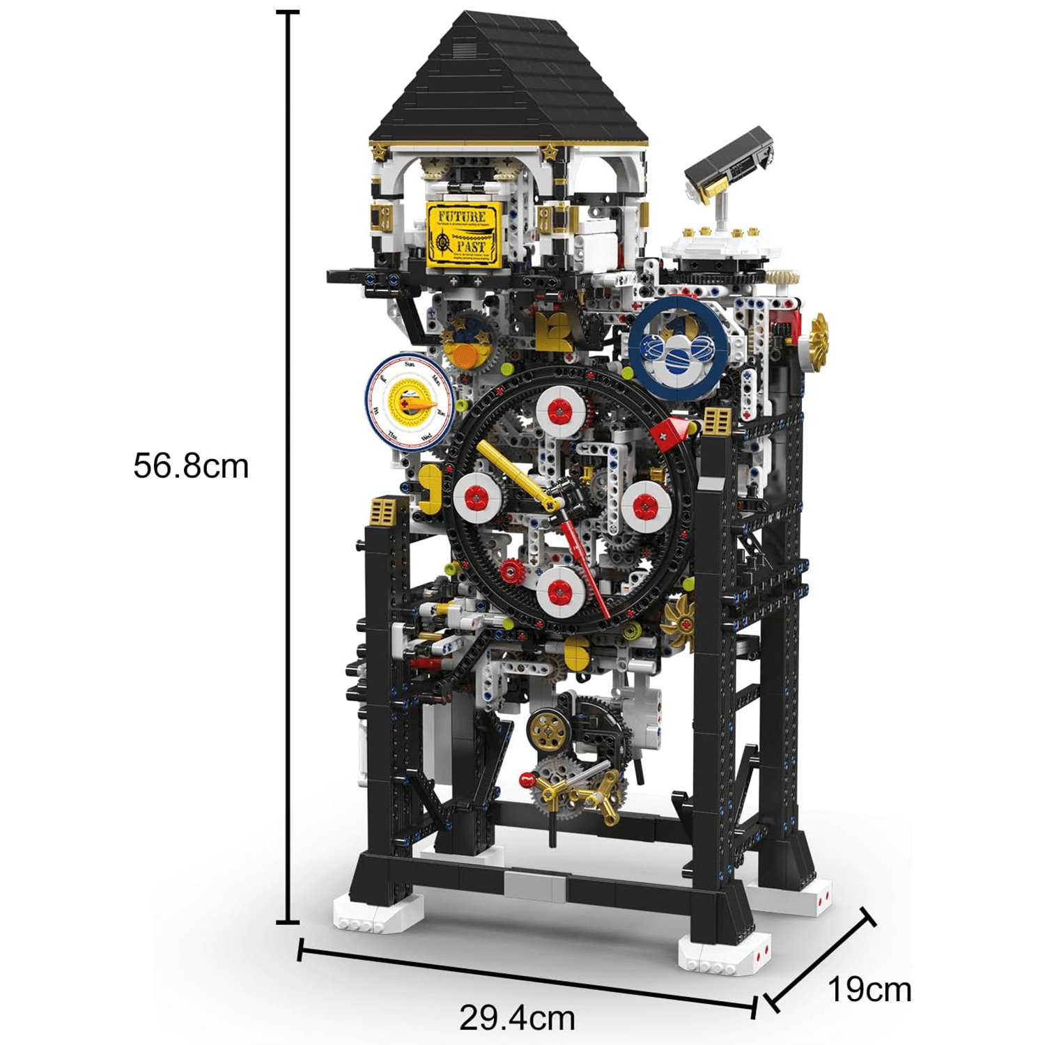 Motorised Cyberpunk Mechanical Clock 3180pcs