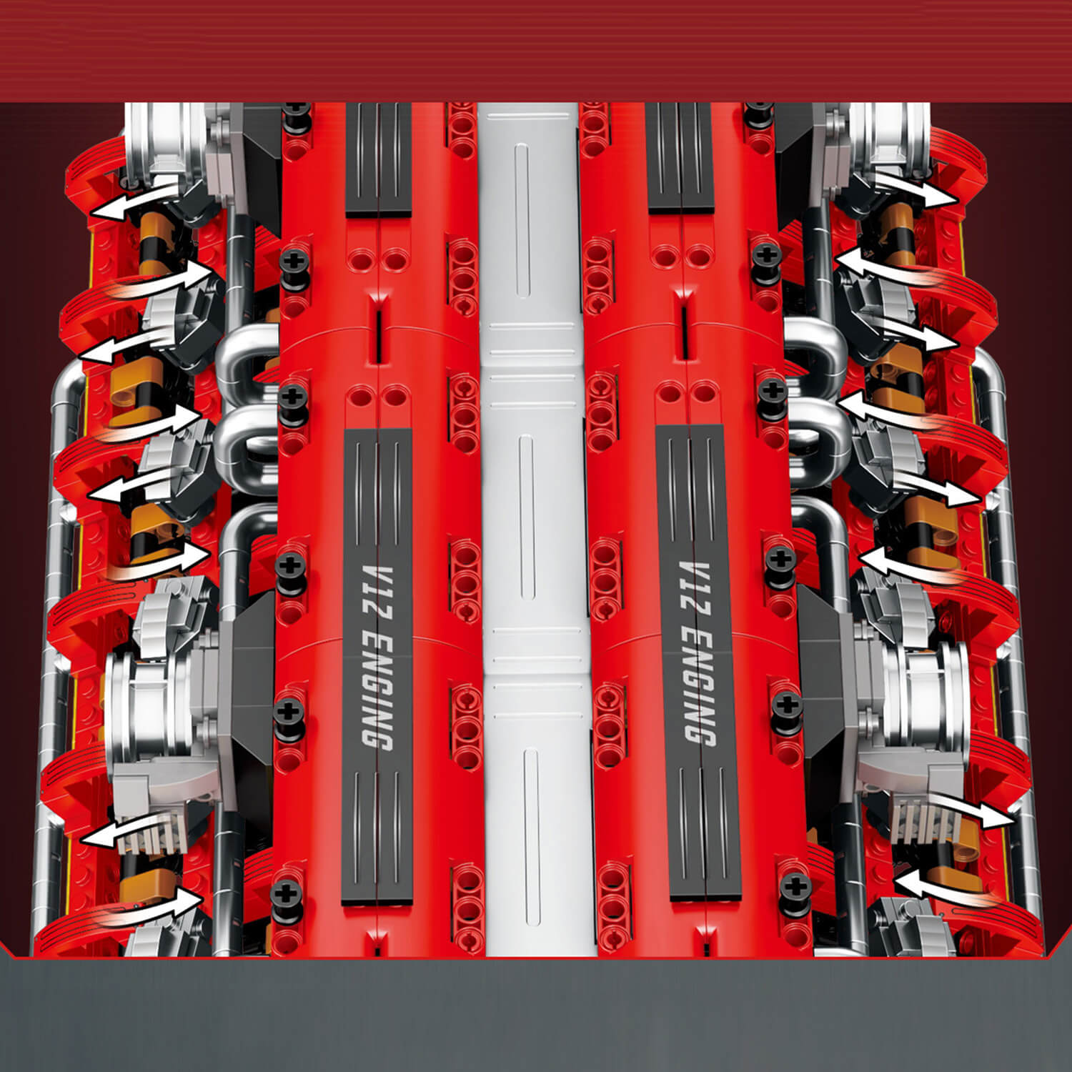 The Ultimate Italian Supercar V12 Engine 4718pcs