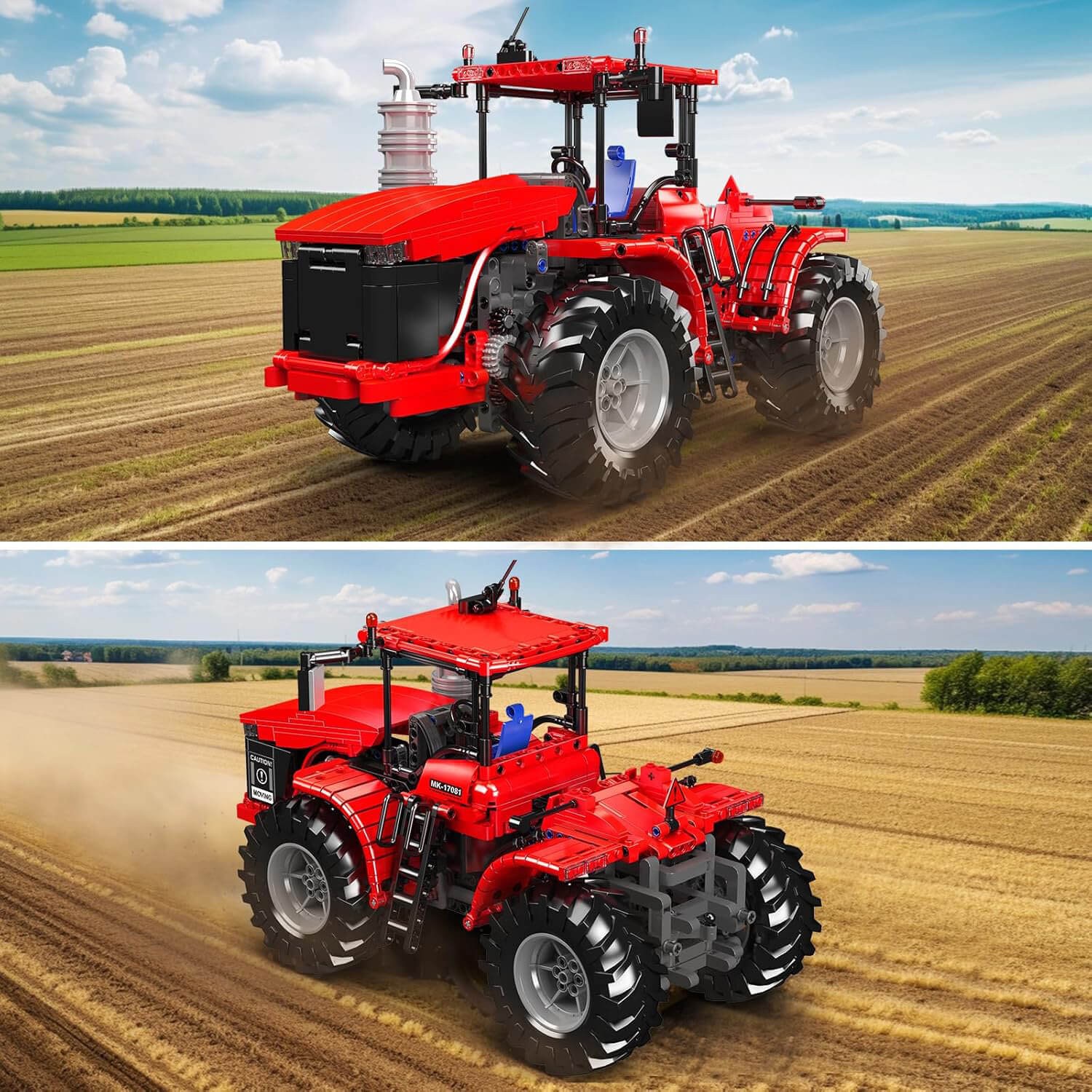 Remote Controlled Red Tractor 1299pcs