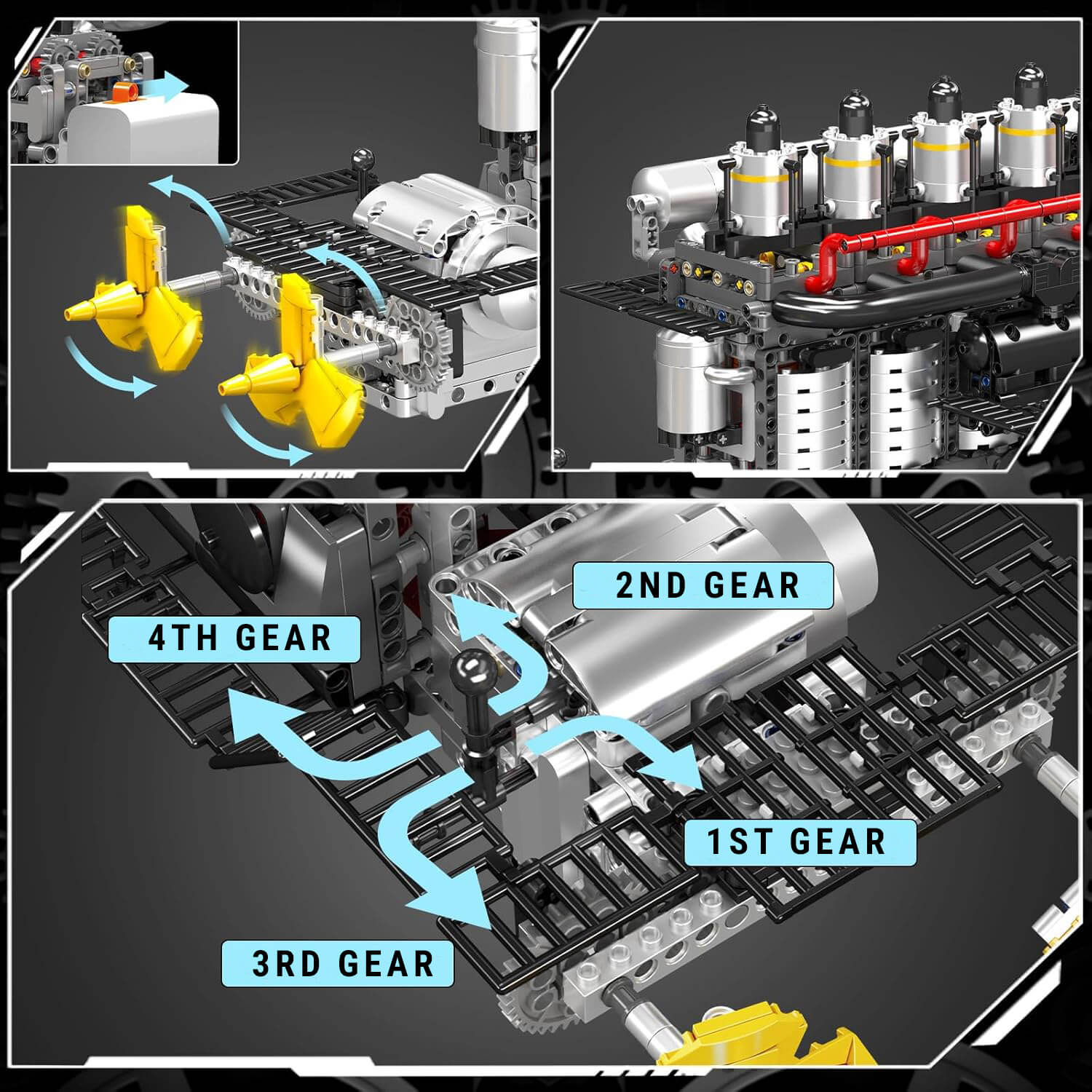 Dual Propeller Marine Diesel Engine 3221pcs