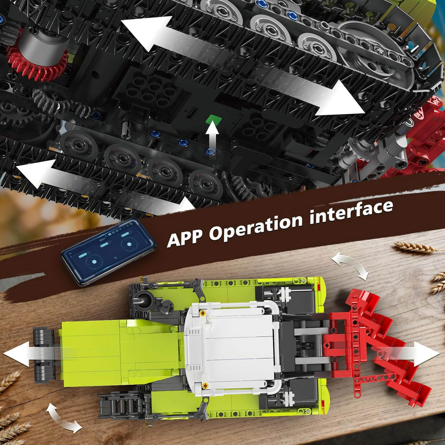 Remote Controlled Crawler Tractor 1356cs