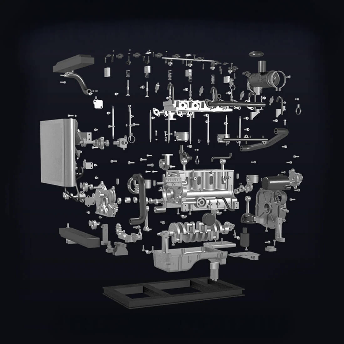 Classic Diesel Engine - Metal Construction Set