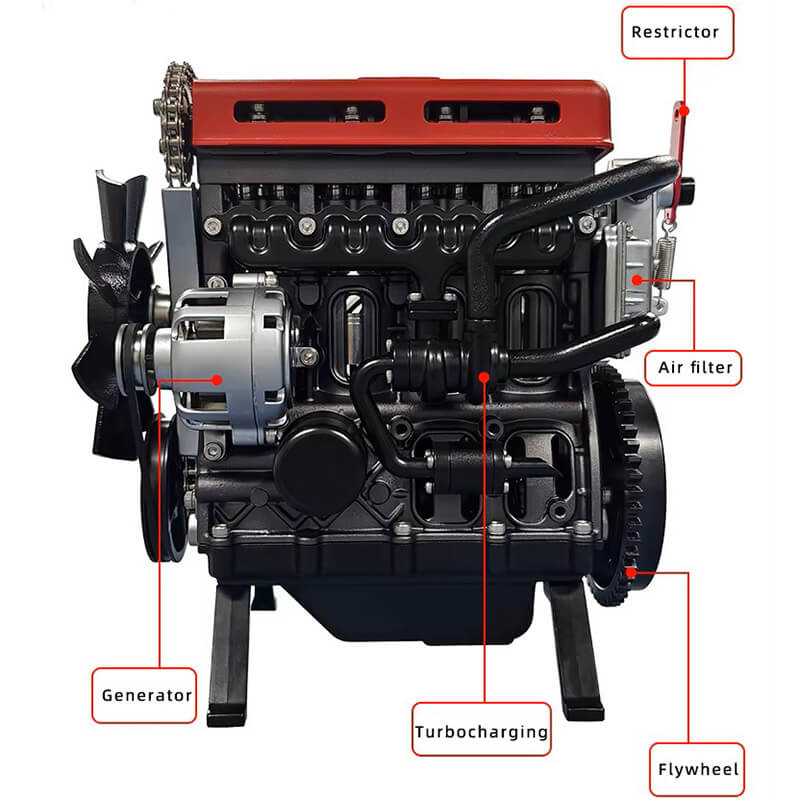 Classic Inline 4 Engine - Metal Construction Set