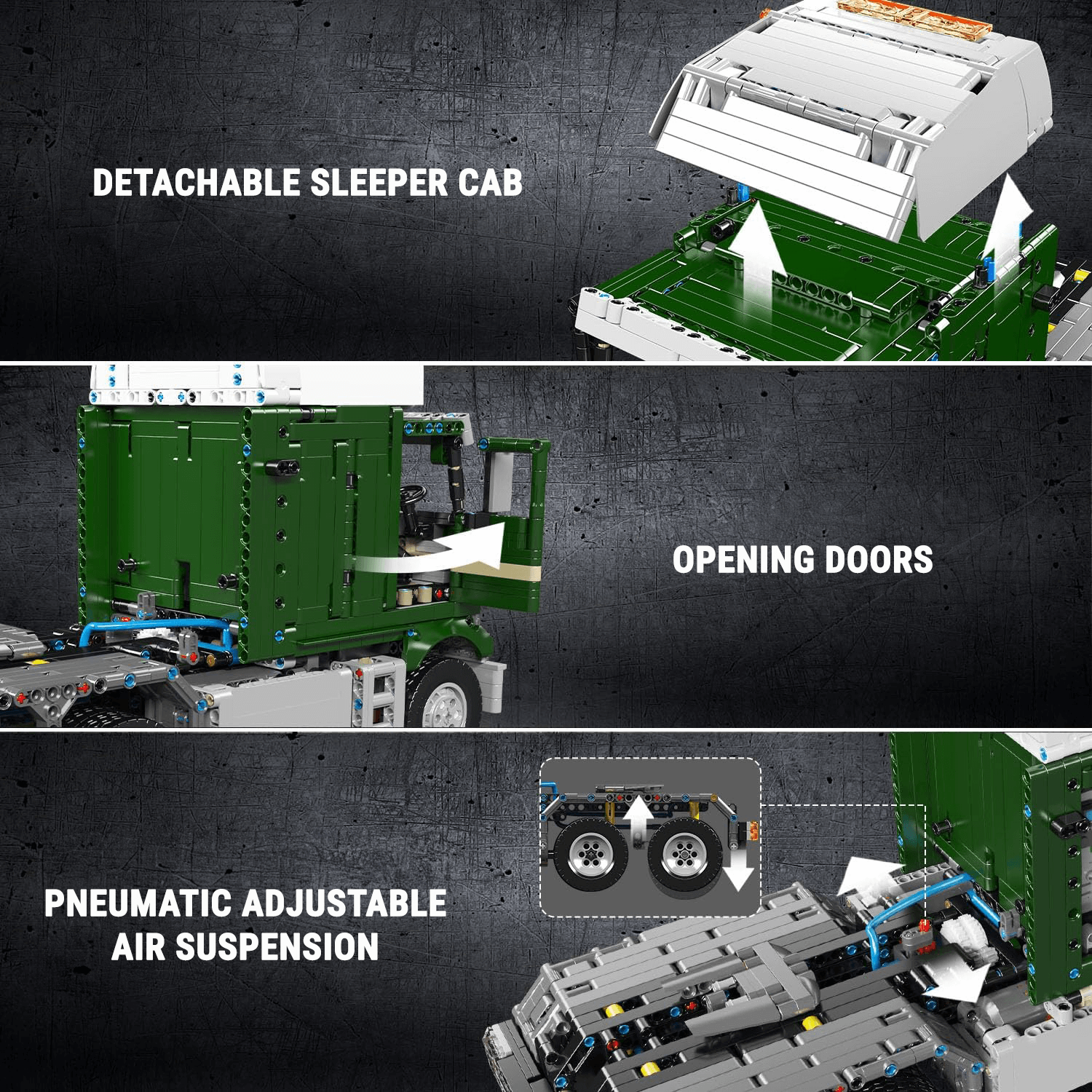 Remote Controlled 70s Cabover Truck 2180pcs
