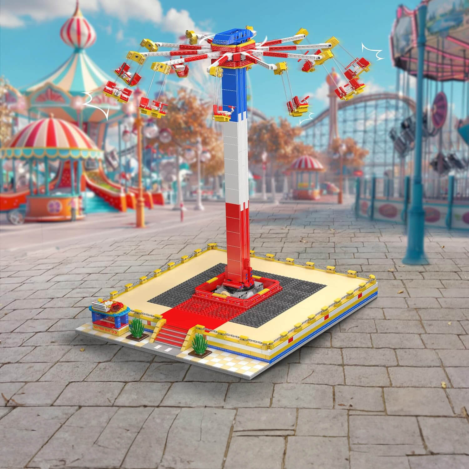 Motorised Swing Carousel 1580pcs