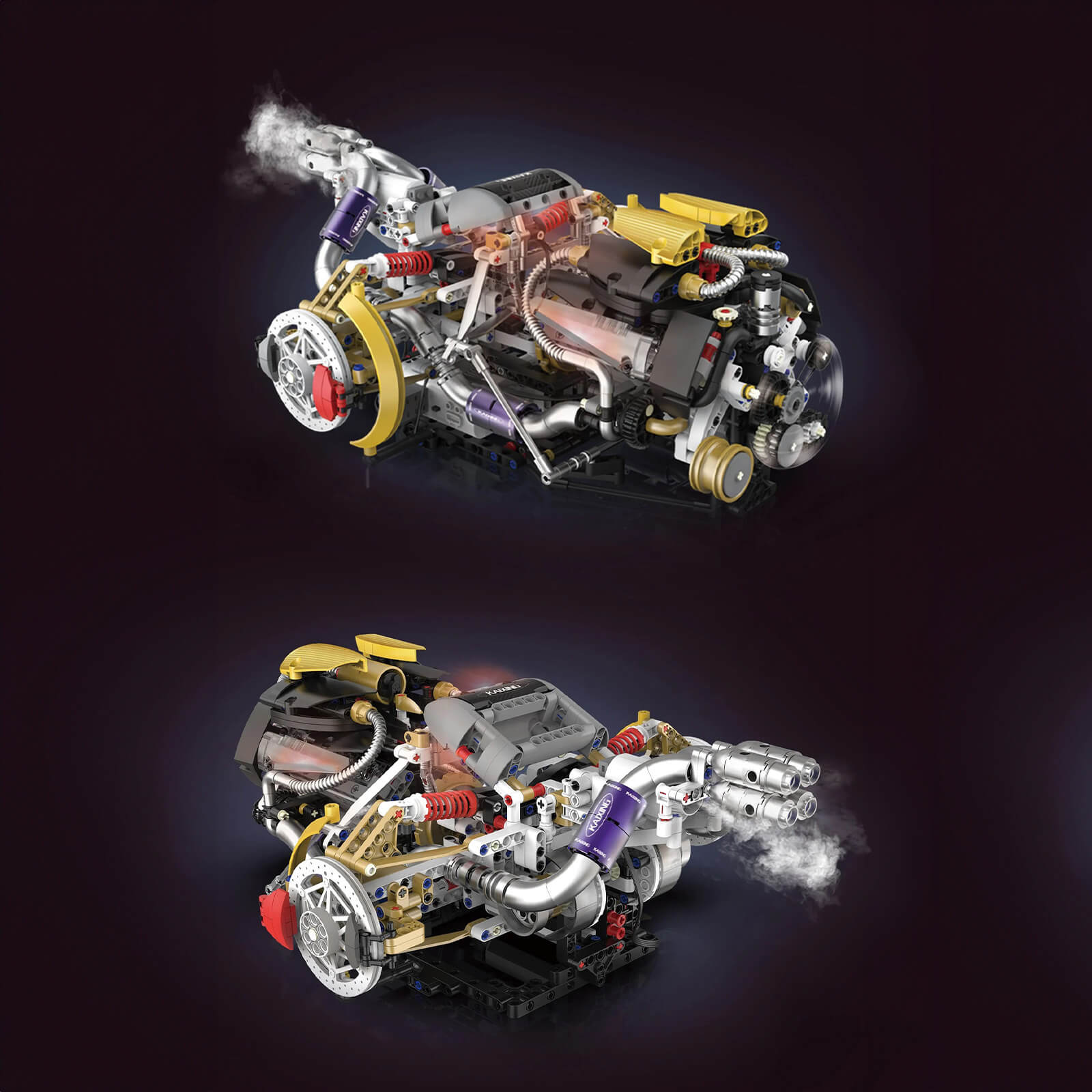 V8 Rear Supercar Powertrain 1393pcs