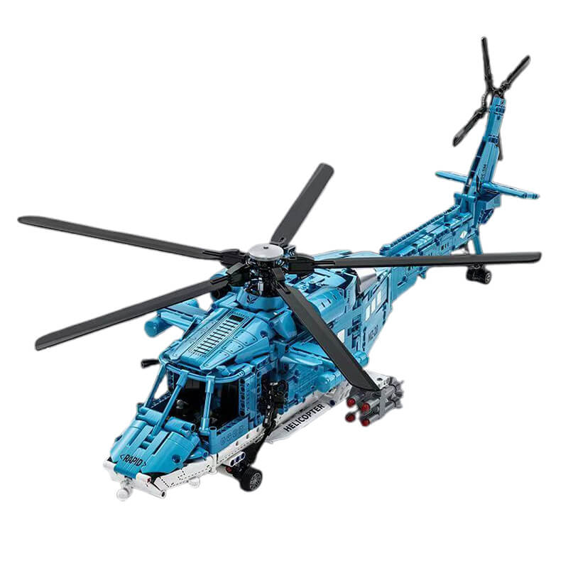 Heavy-Duty Military Helicopter 1710pcs