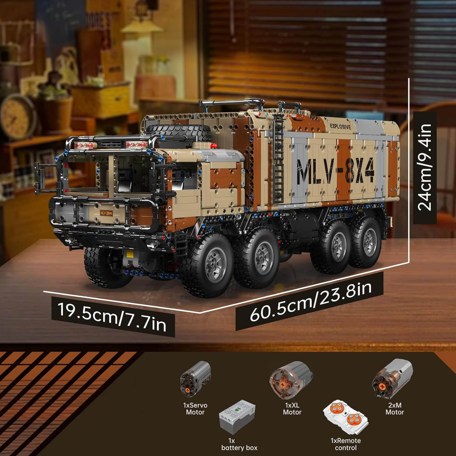 Desert Camo Missile Launcher Truck 3593pcs