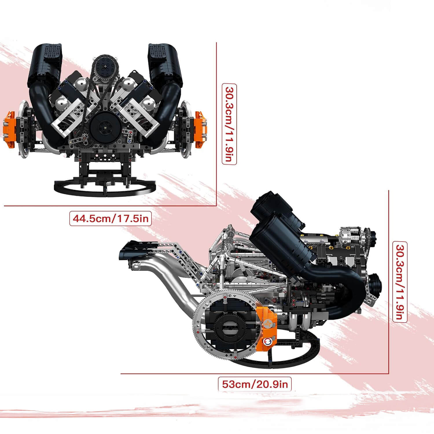 The Ultimate Scandinavian 5L V8 Engine & Gearbox 3191pcs