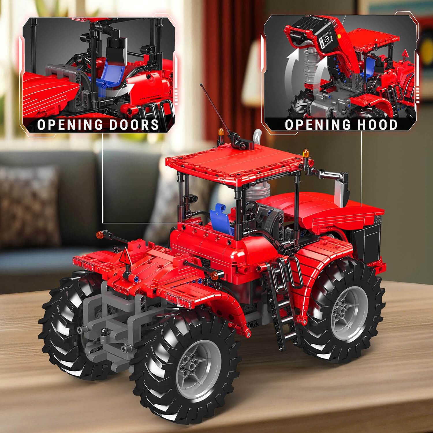 Remote Controlled Red Tractor 1299pcs