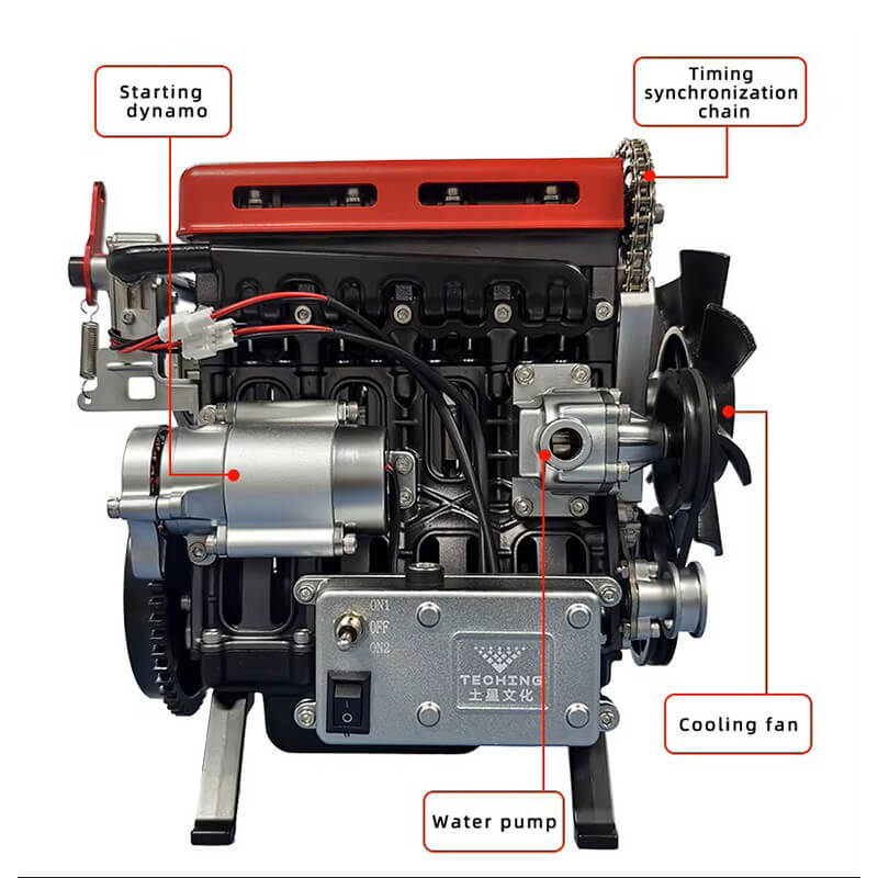 Classic Inline 4 Engine - Metal Construction Set