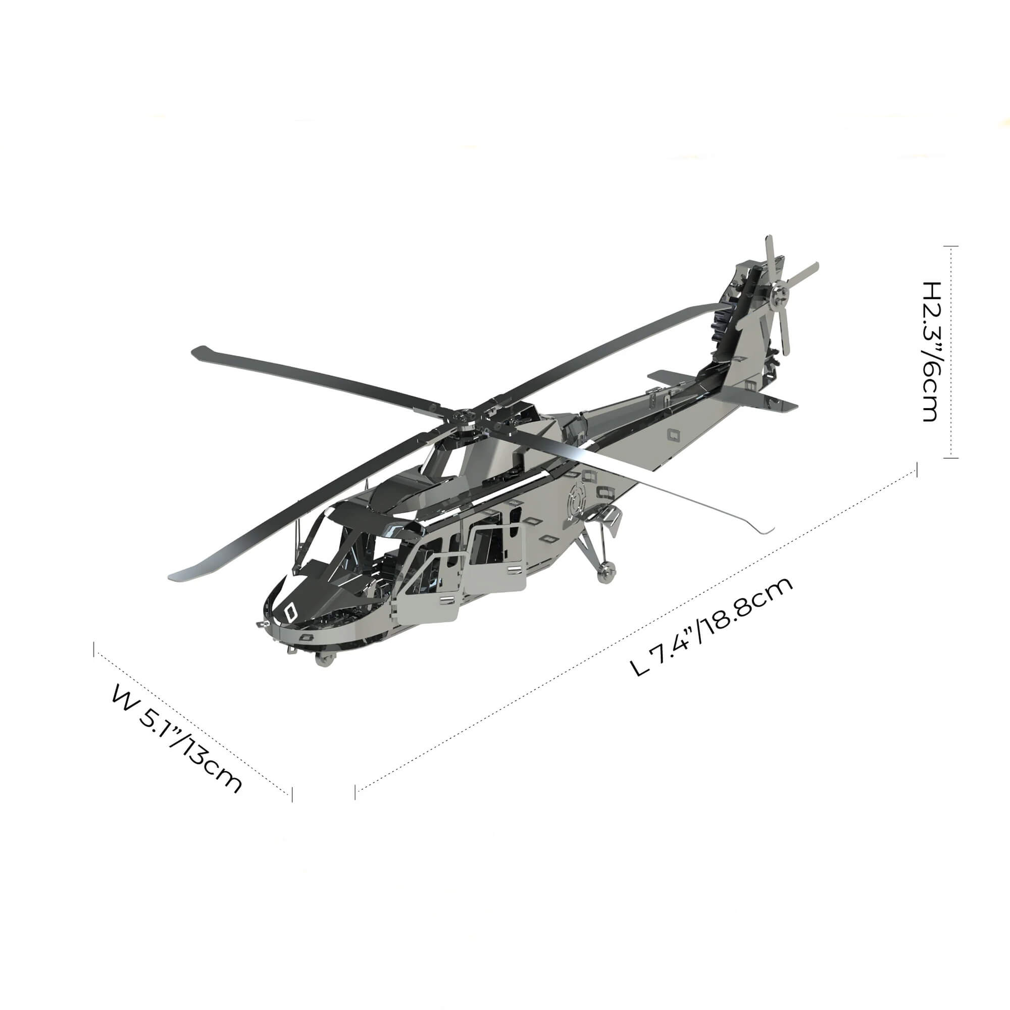 Military Helicopter - Metal Construction Set
