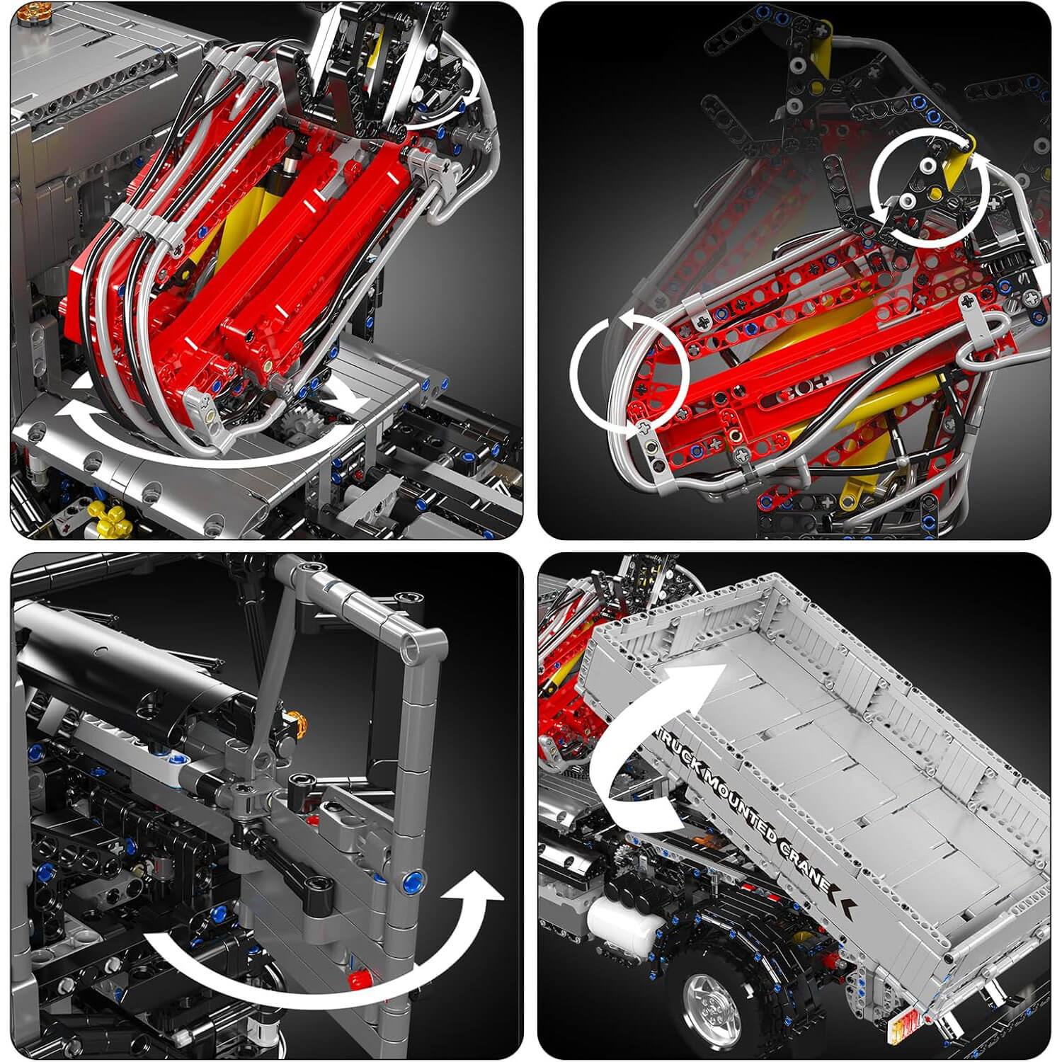 Remote-Controlled Construction Crane Truck 3766pcs