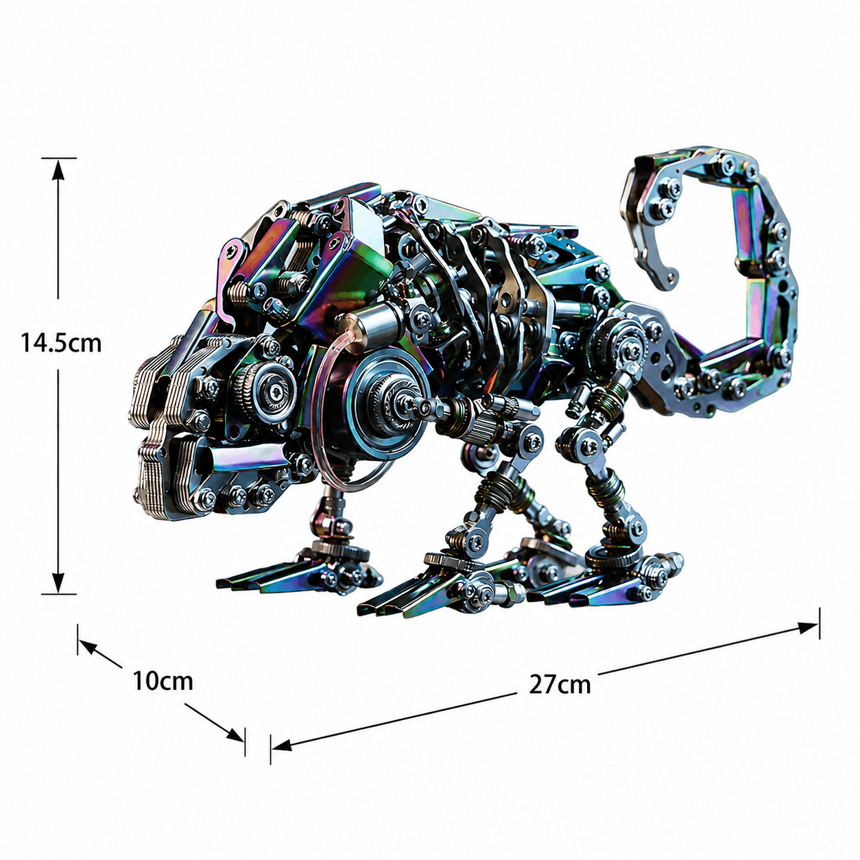 Neon Steel Chameleon - Metal Construction Set