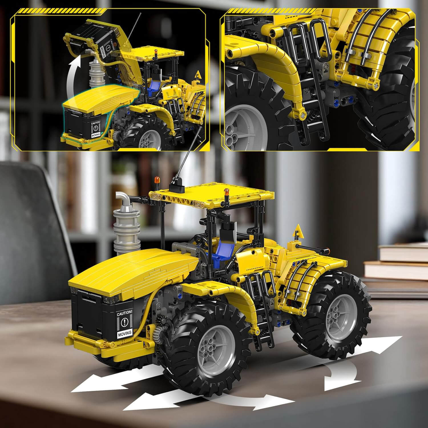 Remote Controlled Yellow Tractor 1299pcs