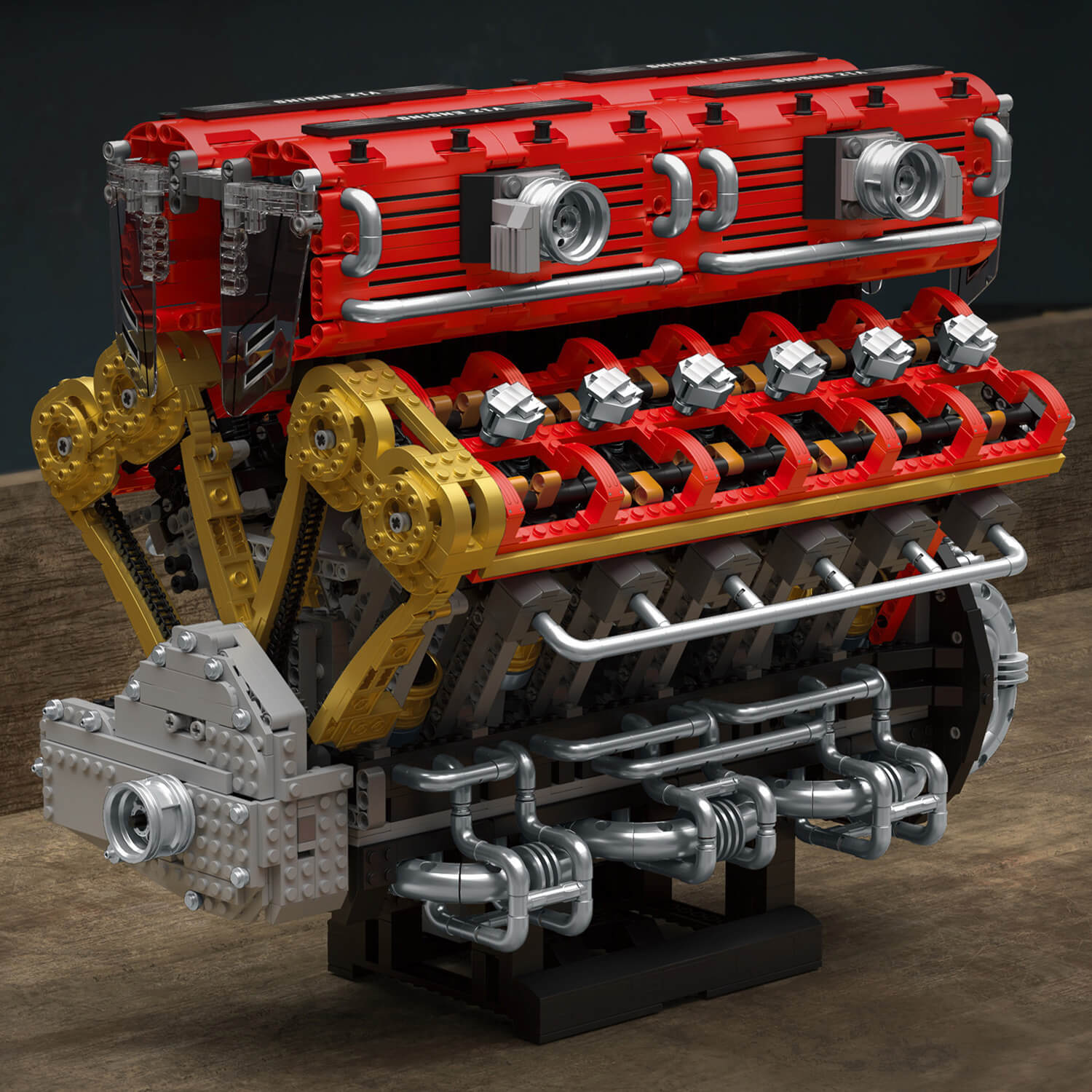 The Ultimate Italian Supercar V12 Engine 4718pcs