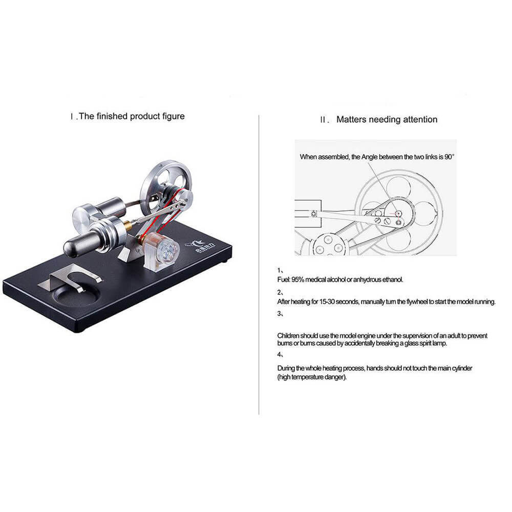 Mechanical Stirling Engine - Metal Construction Set