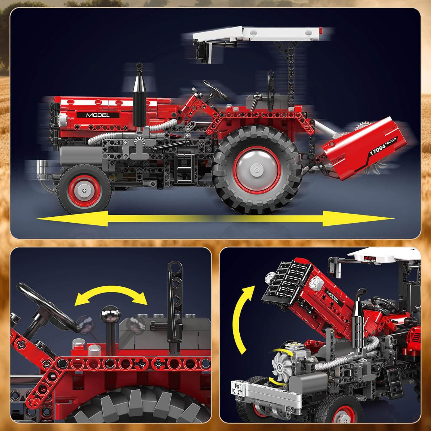 Remote Controlled Classic Tractor 1856pcs