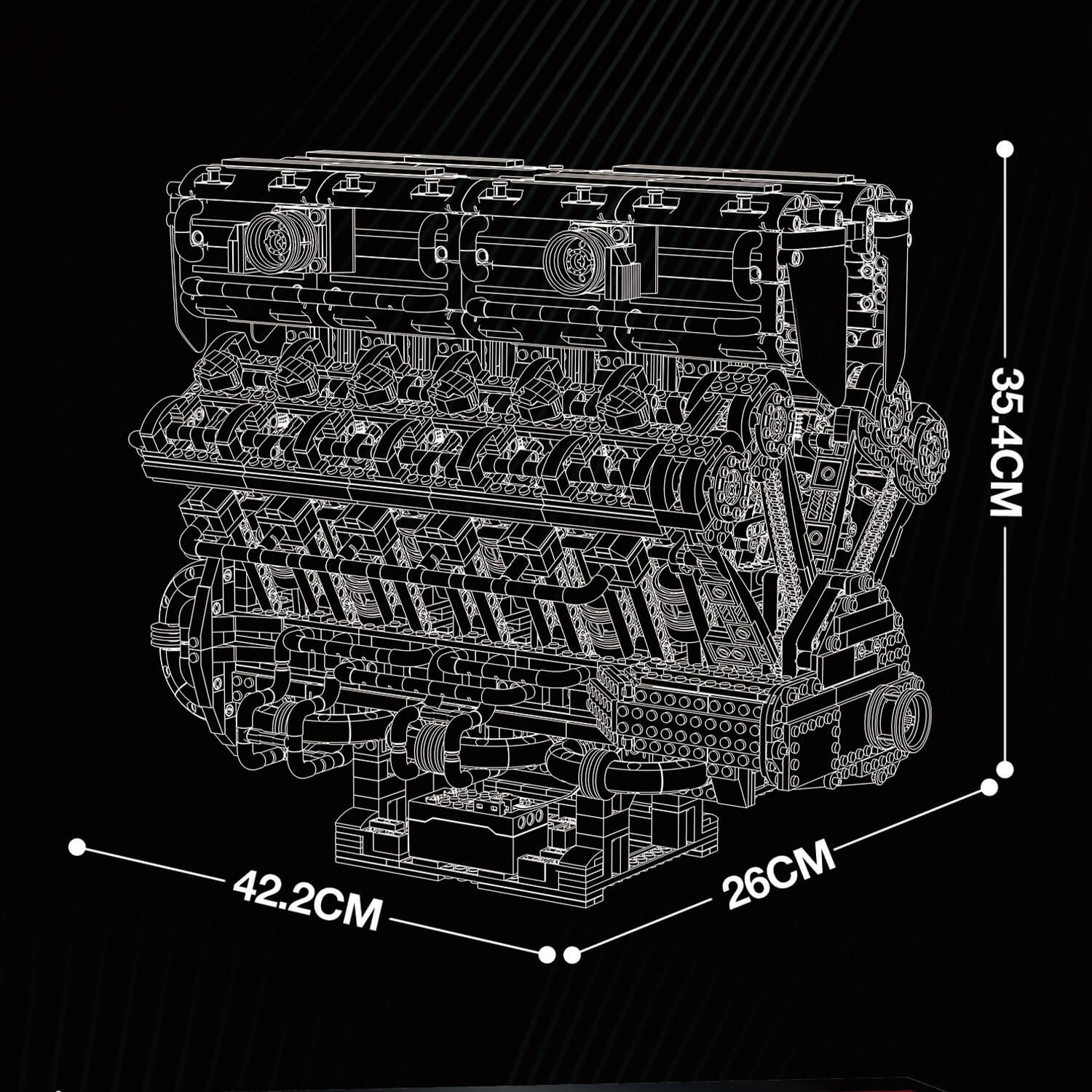 The Ultimate Italian Supercar V12 Engine 4718pcs