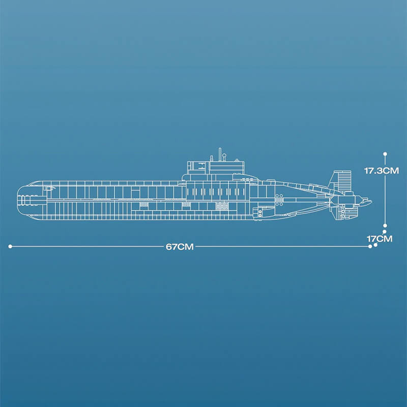 Project 941 Akula Nuclear Submarine 2894pcs