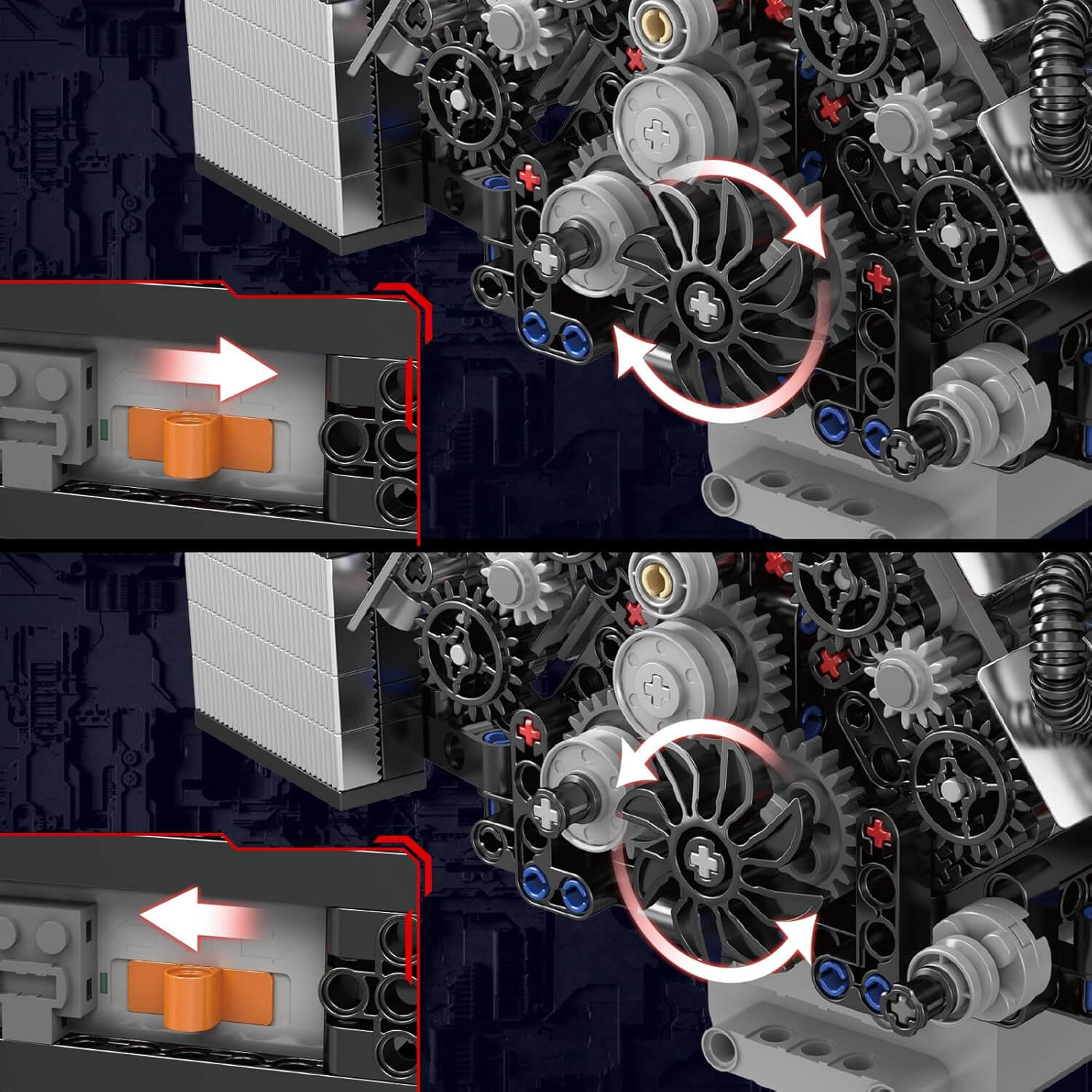 Twin Turbo W12 German Engine 870pcs