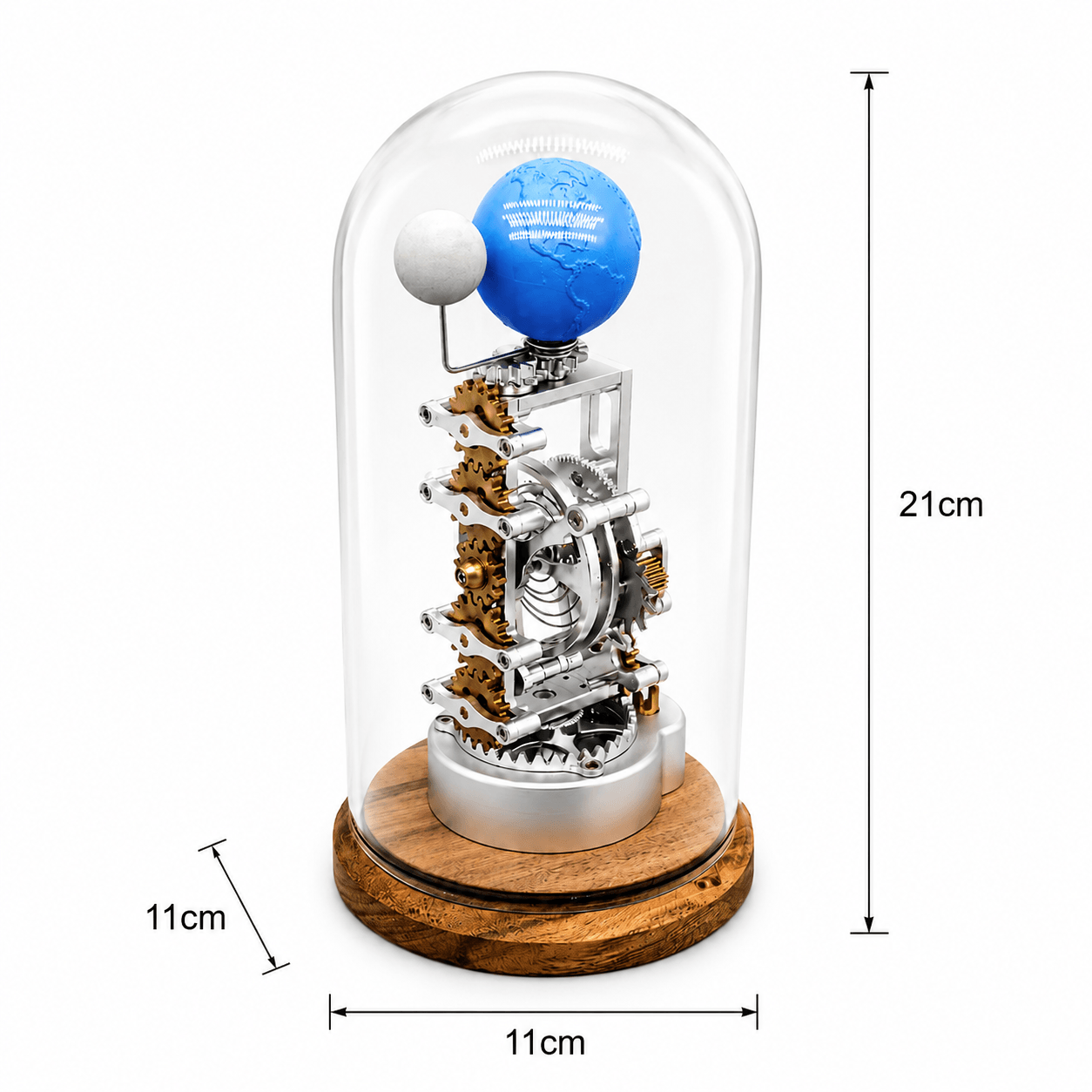 The Earth & Moon Clock - Metal Set