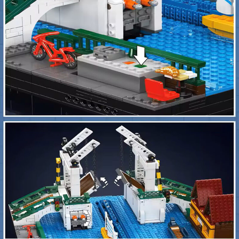 Motorised Nordic Town Drawbridge 2065pcs