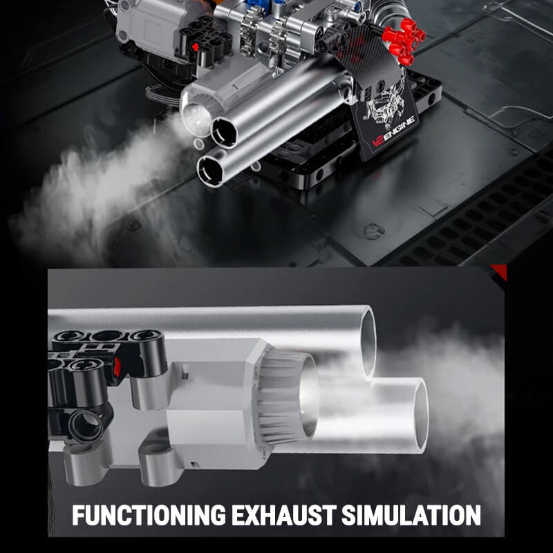 Motorised V2 Bike Engine 866pcs