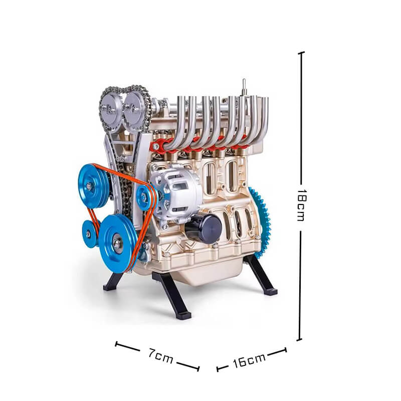 Exposed Inline 4 Engine - Metal Construction Set