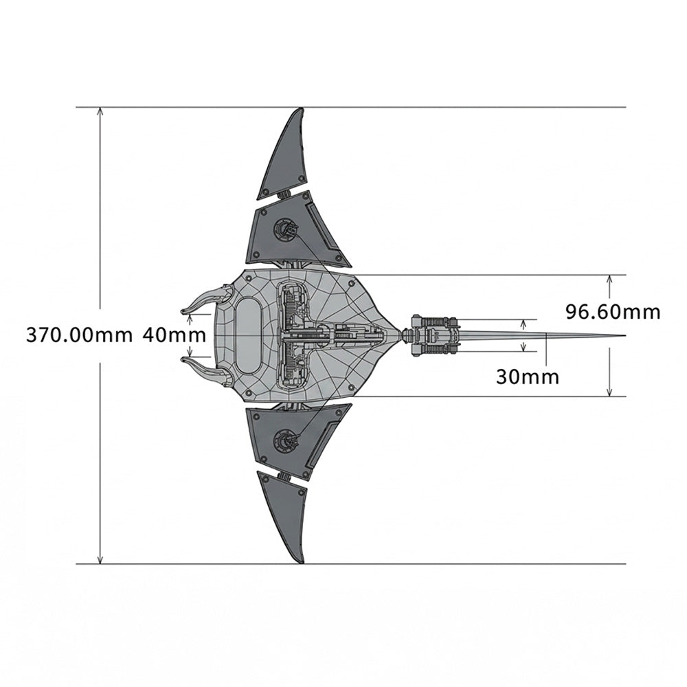 The Manta Ray Sea Guardian - Metal Construction Set