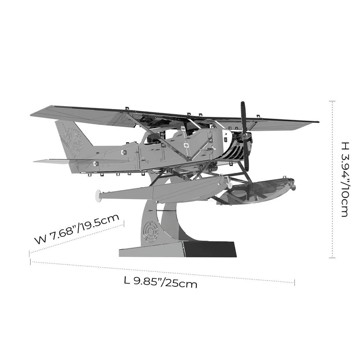 The Silver Seaplane - Metal Construction Set