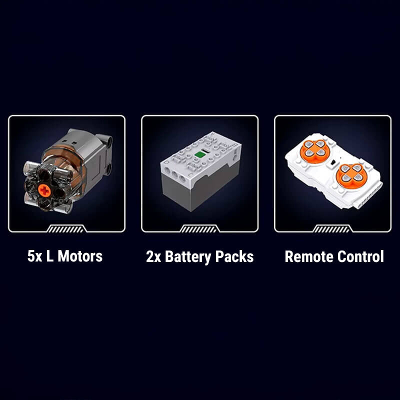 Remote Controlled Dragline Crawler Crane 4493pcs