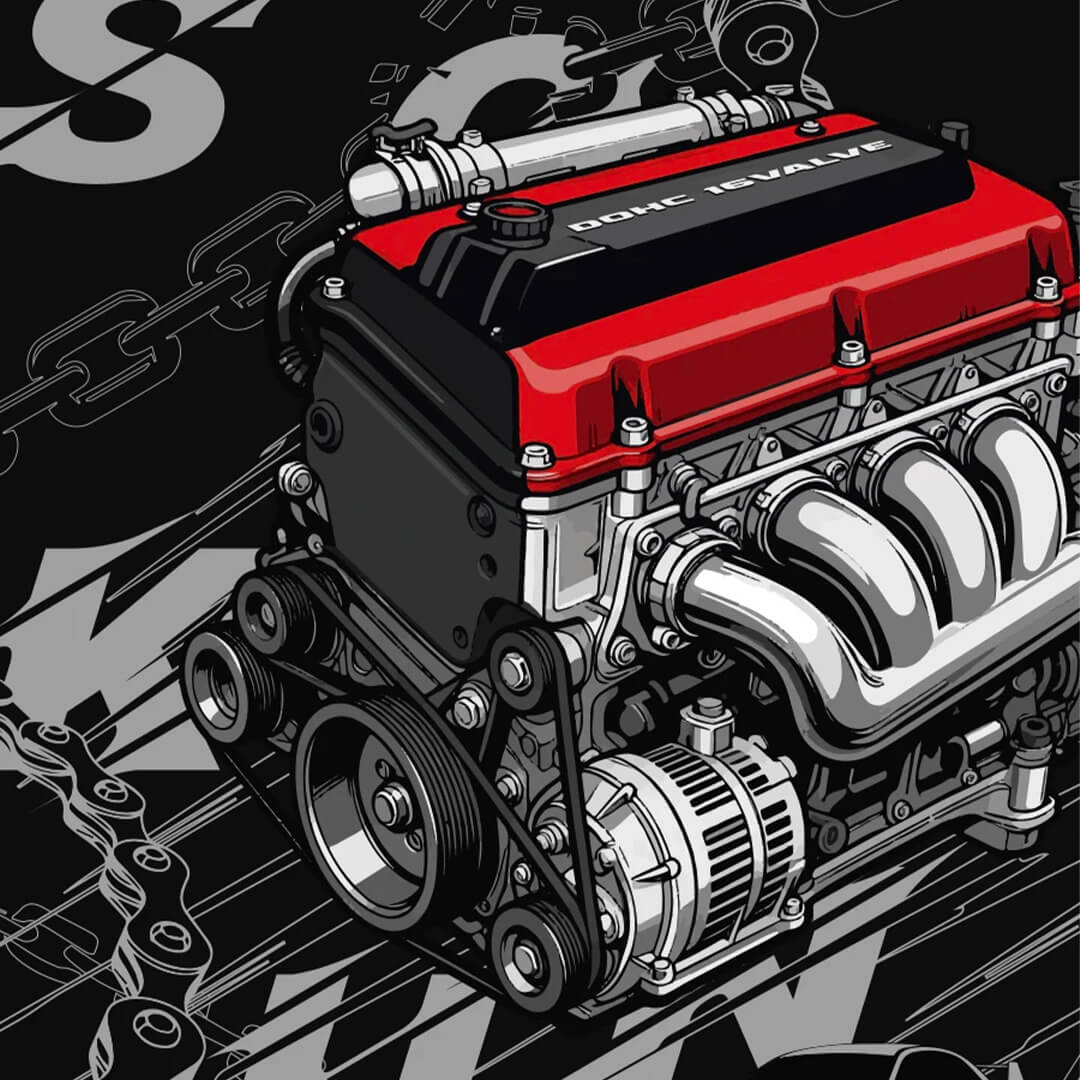 Motorised L4 Japanese Engine 917pcs